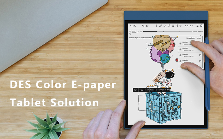 DES Color Epaper Tablet Solution